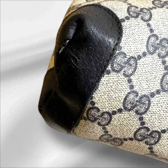 Gucci Vintage Supreme GG Monogram Coated Canvas Tote Bag – Red & Blue Web Straps - Picture 11 of 12